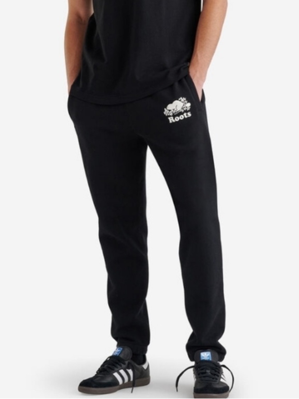 Roots Black Logo Sweatpants